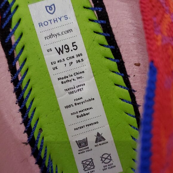 Rothy's The Loafer Pomegranate Grid Slip On Shoes Size 9.5 - Picture 10 of 11